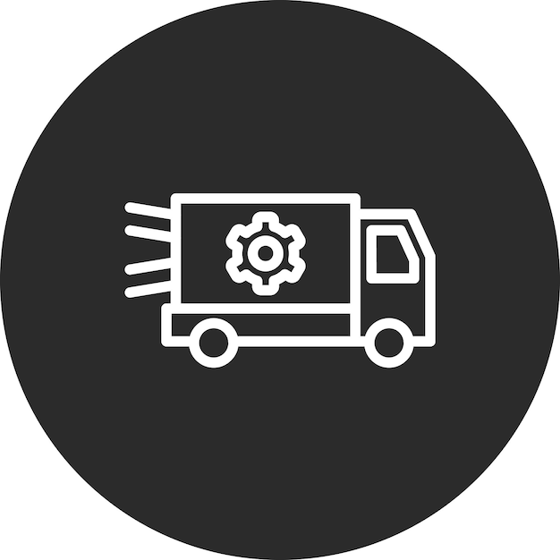 Ilustración del icono vectorial de servicio de entrega del conjunto de iconos de entrega y logística