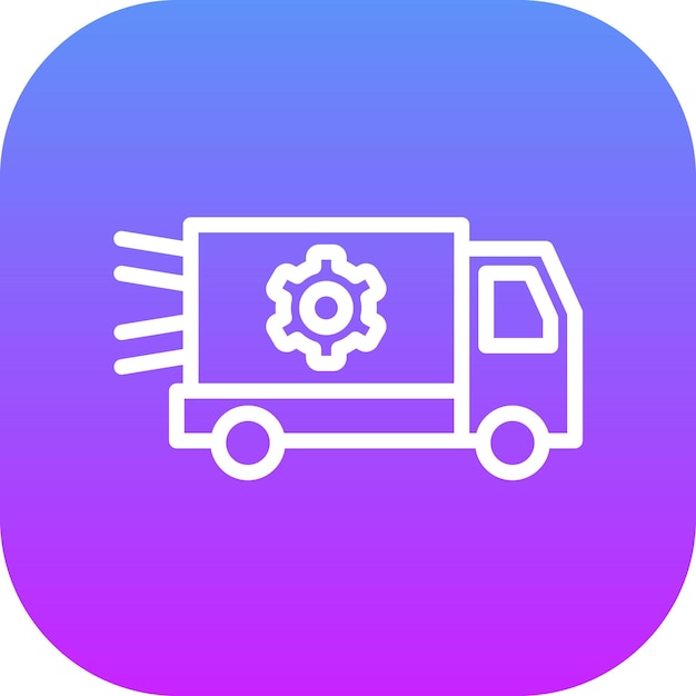 Ilustración del icono vectorial de servicio de entrega del conjunto de iconos de entrega y logística