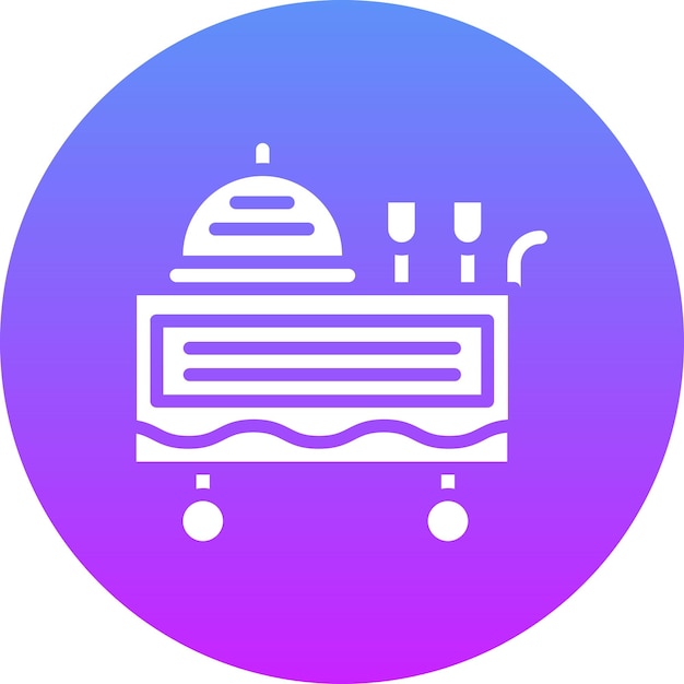 Ilustración del icono vectorial del servicio de la habitación del conjunto de iconos de los servicios del hotel
