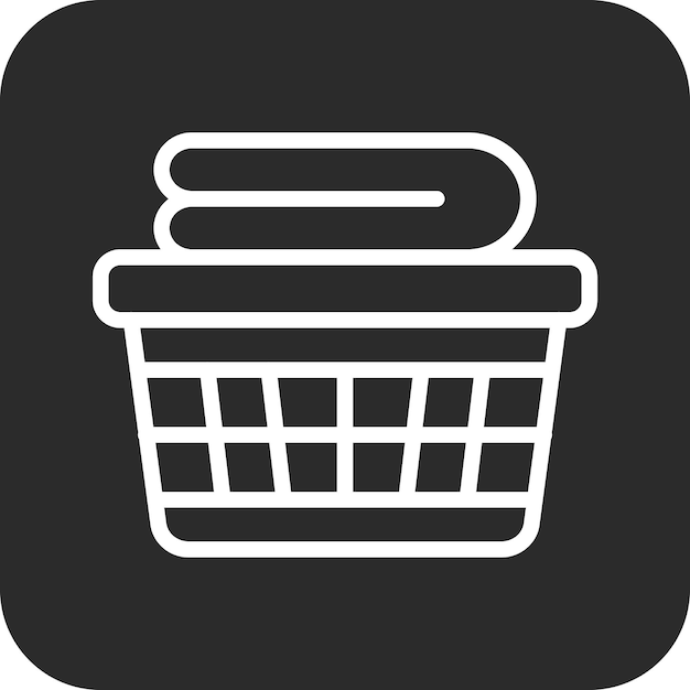 Ilustración del icono vectorial del servicio de lavandería del conjunto de iconos de gestión de hoteles