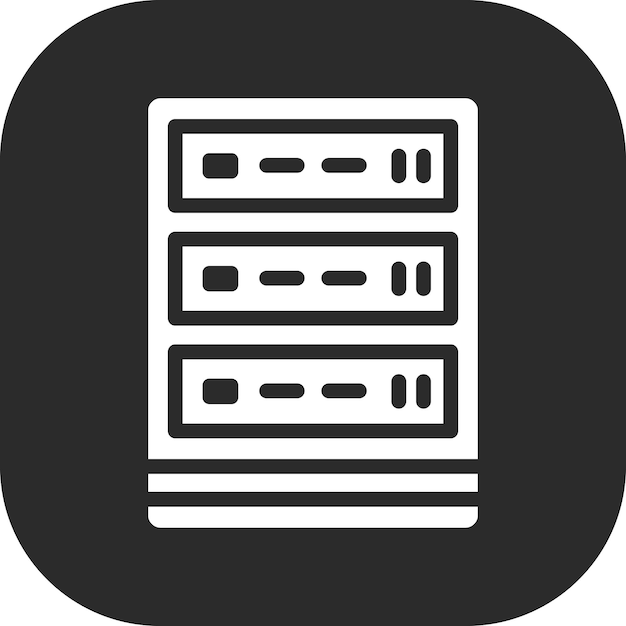 Ilustración del icono vectorial del servidor del conjunto de iconos del juego OnGRCG