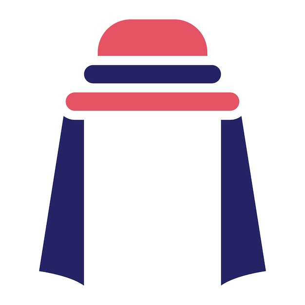 Ilustración del icono vectorial de Shemagh del conjunto de iconos de Dubai