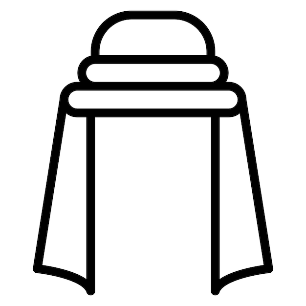 Ilustración del icono vectorial de Shemagh del conjunto de iconos de Dubai