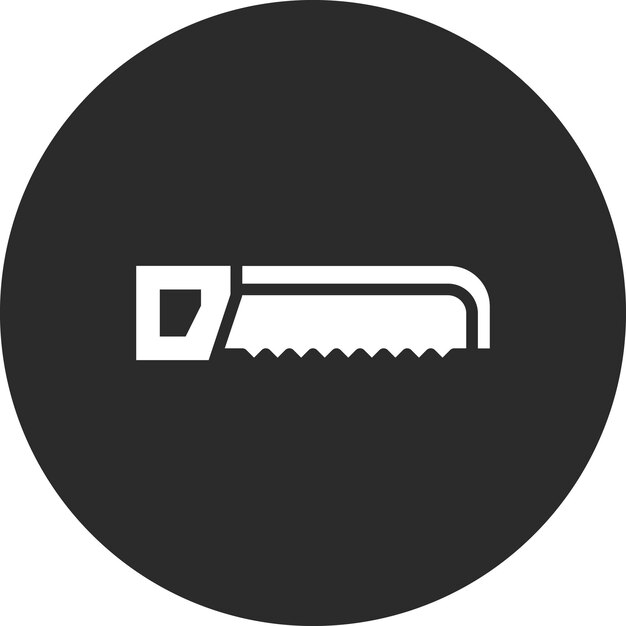 Ilustración del icono vectorial de la sierra del conjunto de iconos de herramientas de construcción