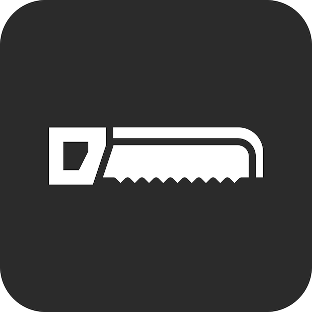 Ilustración del icono vectorial de la sierra del conjunto de iconos de herramientas de construcción