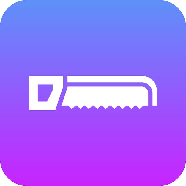 Ilustración del icono vectorial de la sierra del conjunto de iconos de herramientas de construcción