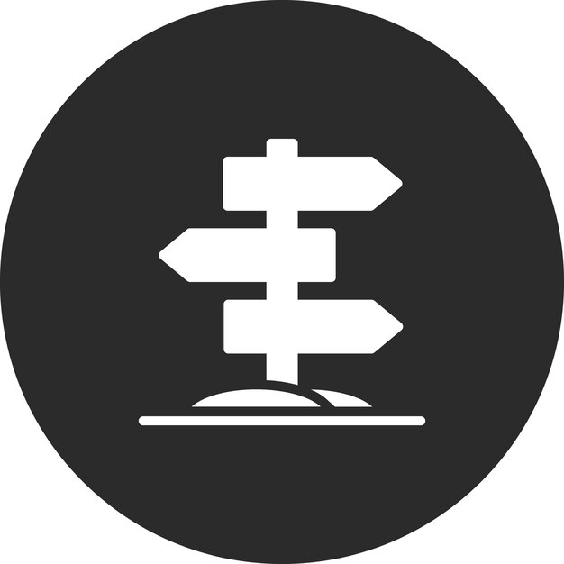 Ilustración del icono vectorial de signos direccionales del conjunto de iconos del Oeste Salvaje