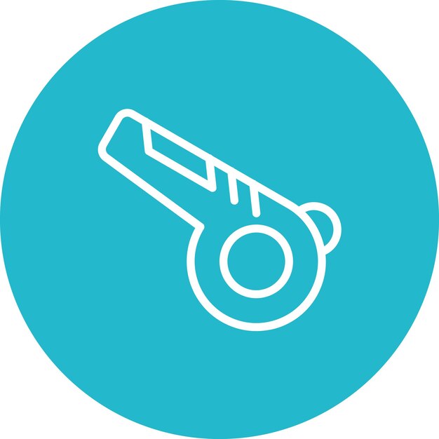 Ilustración del icono vectorial del silbato del conjunto de iconos de aptitud física