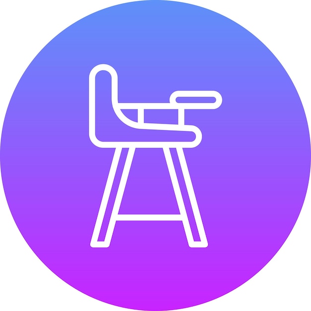 Ilustración del icono vectorial de la silla alta del conjunto de iconos de bebés
