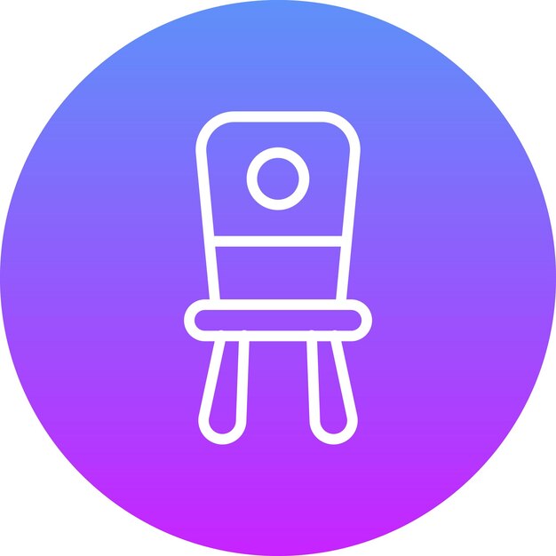 Ilustración del icono vectorial de la silla de bebé del conjunto de iconos del jardín de infantes