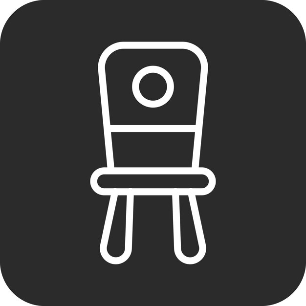 Ilustración del icono vectorial de la silla de bebé del conjunto de iconos del jardín de infantes
