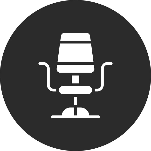 Ilustración del icono vectorial de la silla del conjunto de iconos de computadora y hardware