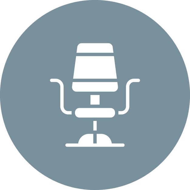 Ilustración del icono vectorial de la silla del conjunto de iconos de computadora y hardware