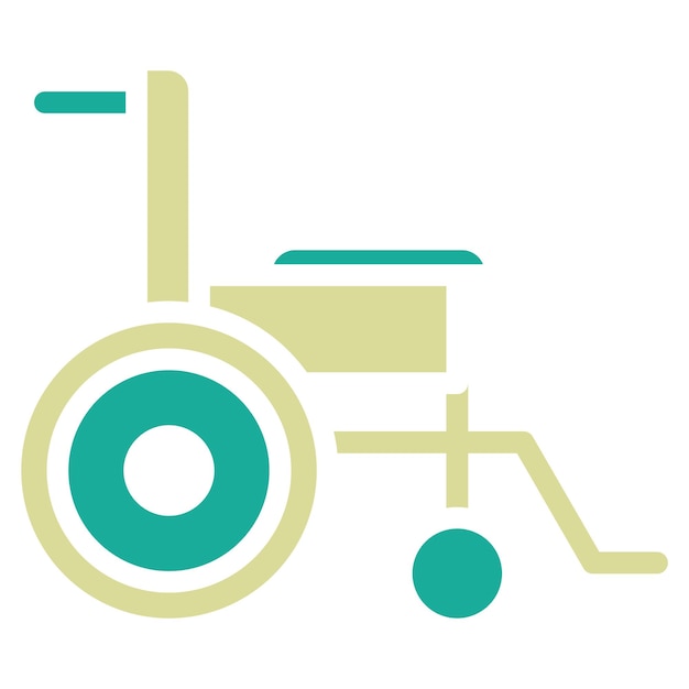 Ilustración del icono vectorial de la silla de ruedas del conjunto de iconos de donaciones