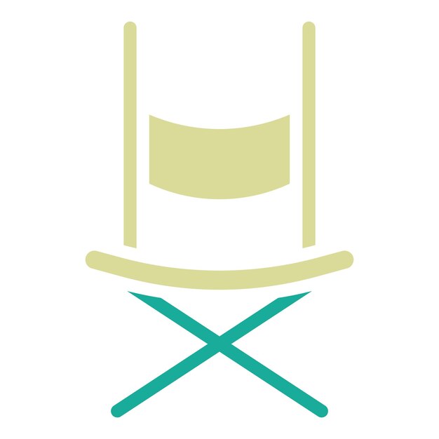 Ilustración del icono vectorial de sillas de cine del conjunto de iconos de entretenimiento