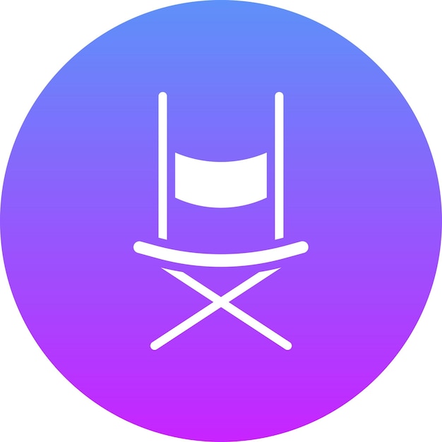 Ilustración del icono vectorial de sillas de cine del conjunto de iconos de entretenimiento