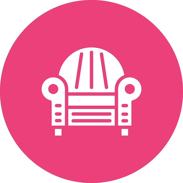 Ilustración del icono vectorial del sillón del conjunto de iconos de servicios hoteleros
