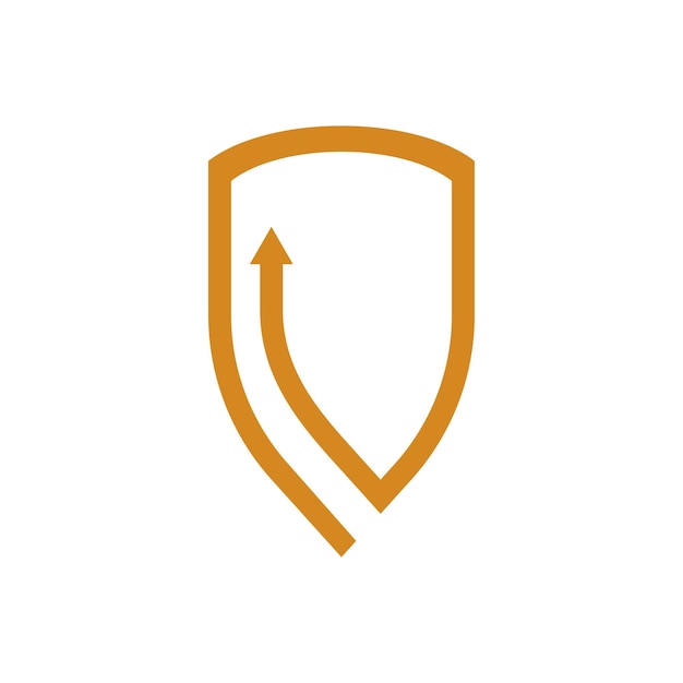 Ilustración del icono vectorial del símbolo del logotipo del escudo
