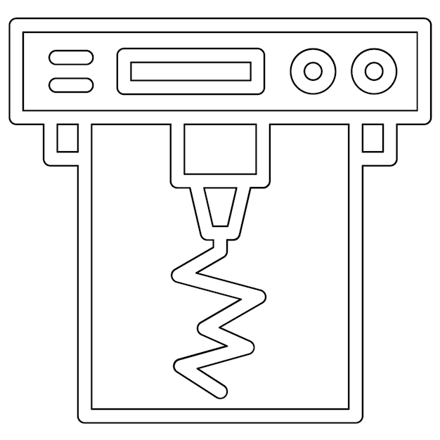 Vector ilustración del icono vectorial del sismógrafo del conjunto de iconos de desastres naturales