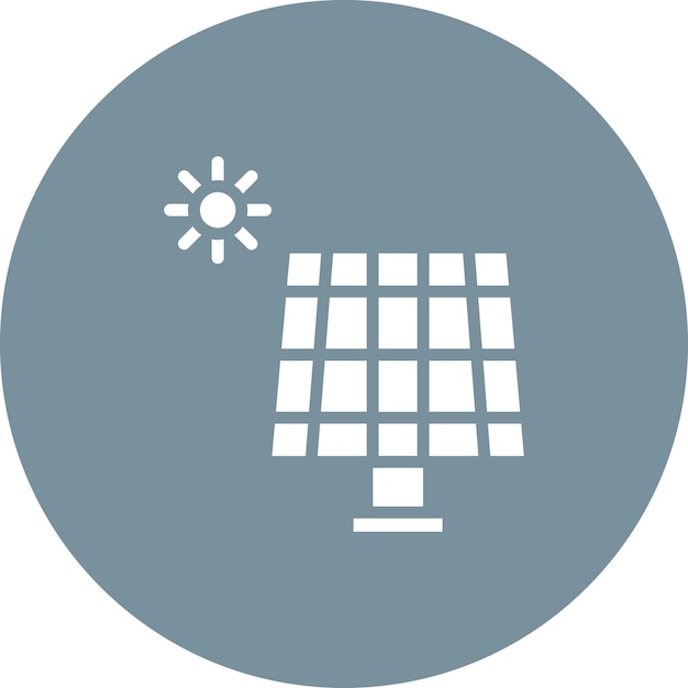 Ilustración del icono vectorial del sistema de energía del conjunto de iconos de energía renovable