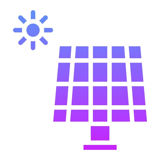Ilustración del icono vectorial del sistema de energía del conjunto de iconos de energía renovable