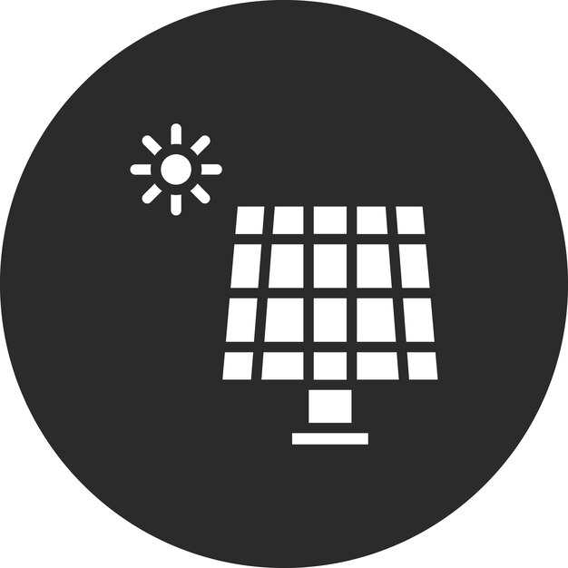 Ilustración del icono vectorial del sistema de energía del conjunto de iconos de energía renovable