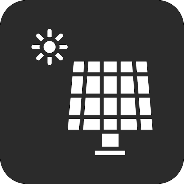 Ilustración del icono vectorial del sistema de energía del conjunto de iconos de energía renovable