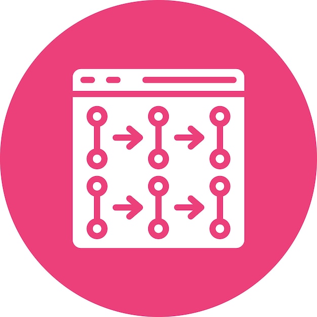 Ilustración del icono vectorial del sistema de patrones del conjunto de iconos de análisis de datos