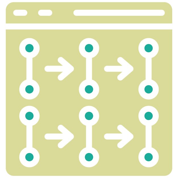 Ilustración del icono vectorial del sistema de patrones del conjunto de iconos de análisis de datos