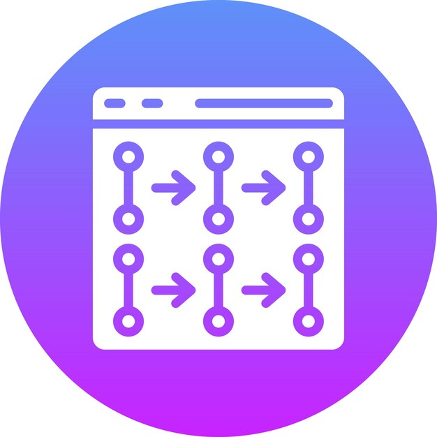 Ilustración del icono vectorial del sistema de patrones del conjunto de iconos de análisis de datos
