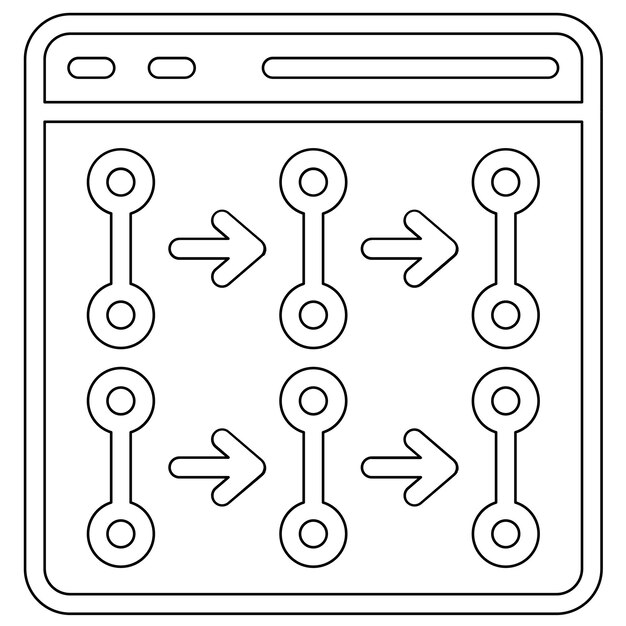 Ilustración del icono vectorial del sistema de patrones del conjunto de iconos de análisis de datos