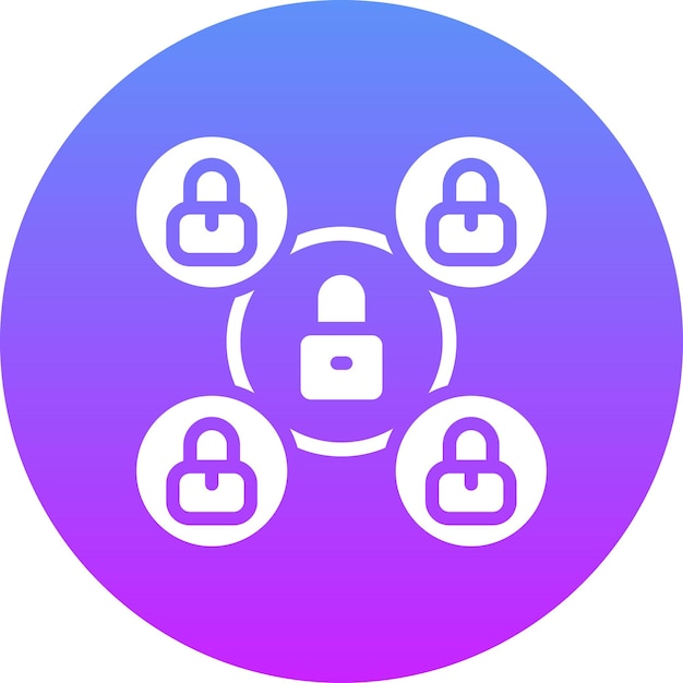 Vector ilustración del icono vectorial del sistema de seguridad del conjunto de iconos de codificación y desarrollo