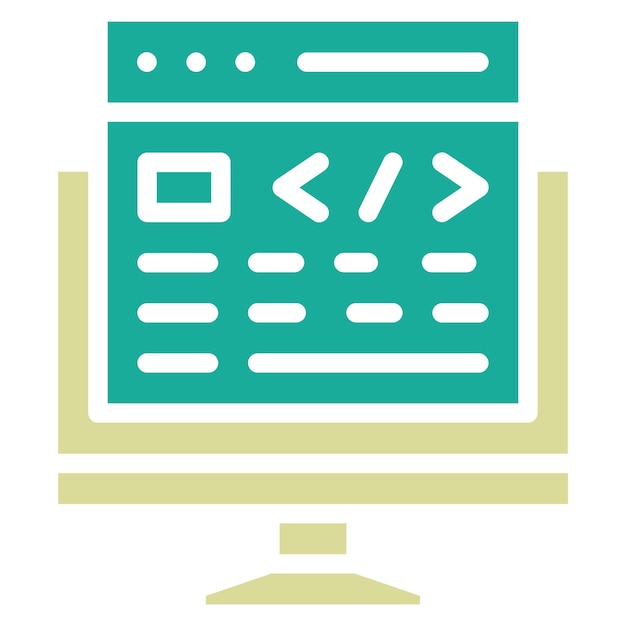 Ilustración del icono vectorial del sitio web del conjunto de iconos de alojamiento web