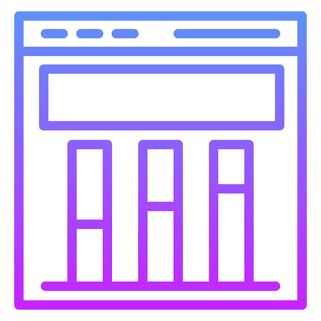 Ilustración del icono vectorial del sitio web del conjunto de iconos de marketing digital