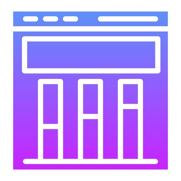 Ilustración del icono vectorial del sitio web del conjunto de iconos de marketing digital