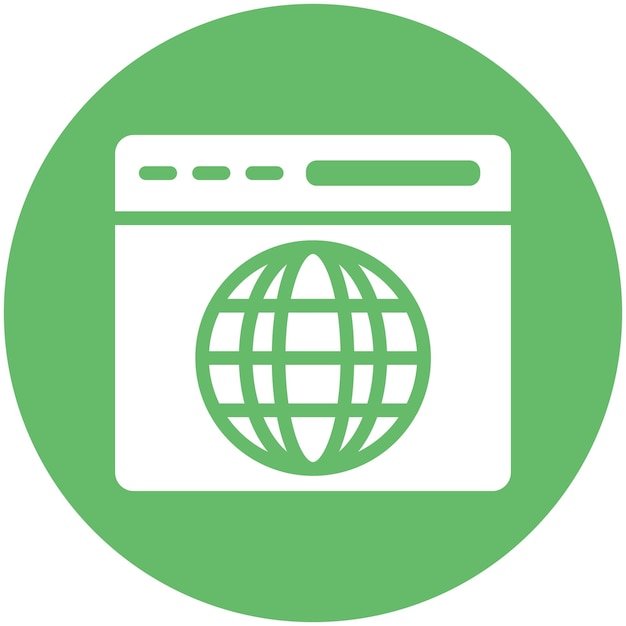 Ilustración del icono vectorial del sitio web del conjunto de iconos No Code