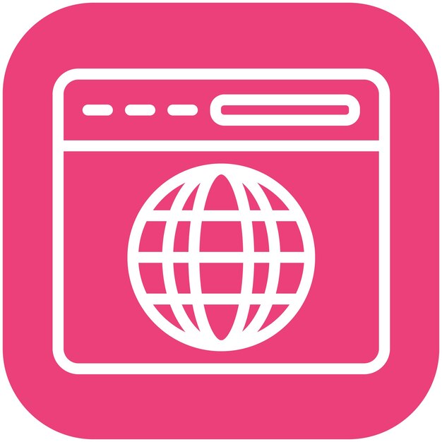 Ilustración del icono vectorial del sitio web del conjunto de iconos No Code