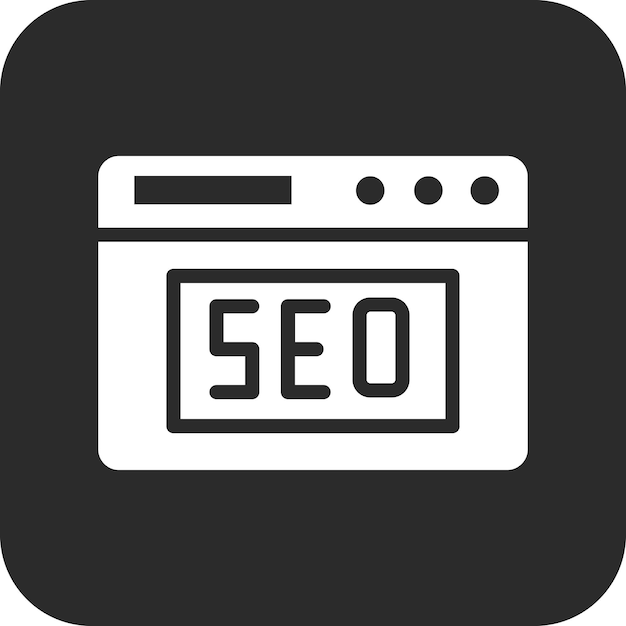 Ilustración del icono vectorial del sitio web de SEO y el conjunto de iconos SEM