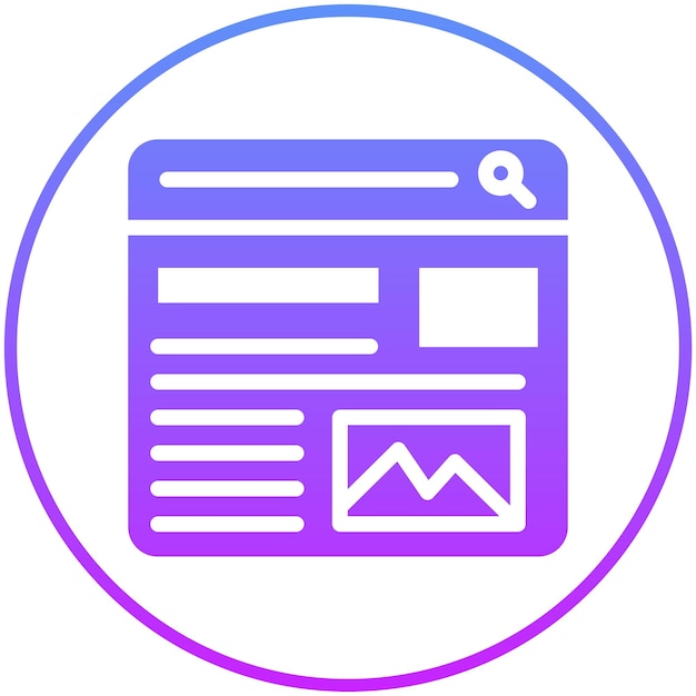 Ilustración del icono vectorial del sitio web de Seo y el conjunto de iconos web