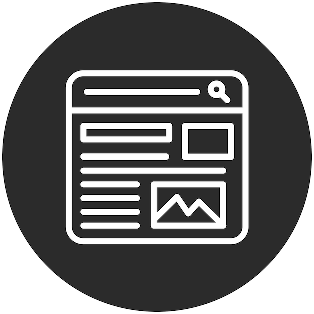 Ilustración del icono vectorial del sitio web de Seo y el conjunto de iconos web