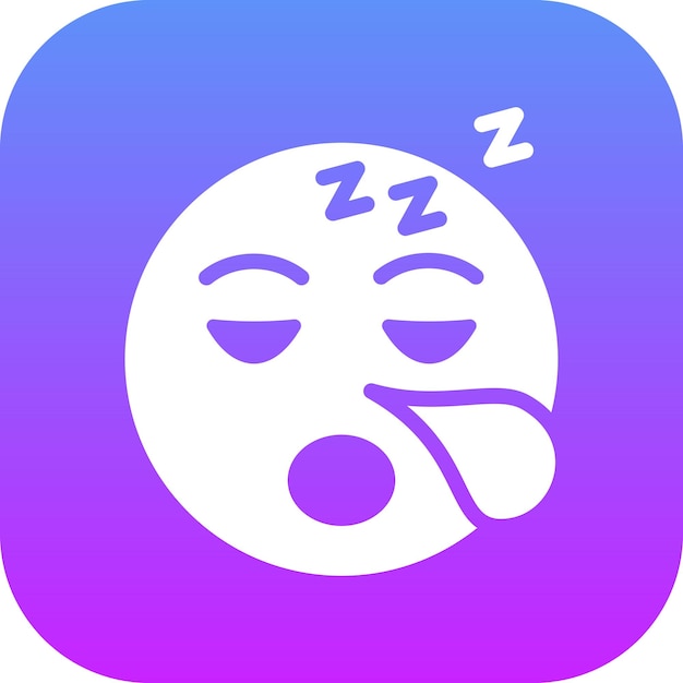 Vector ilustración del icono vectorial de sleepy face del conjunto de iconos de emoji