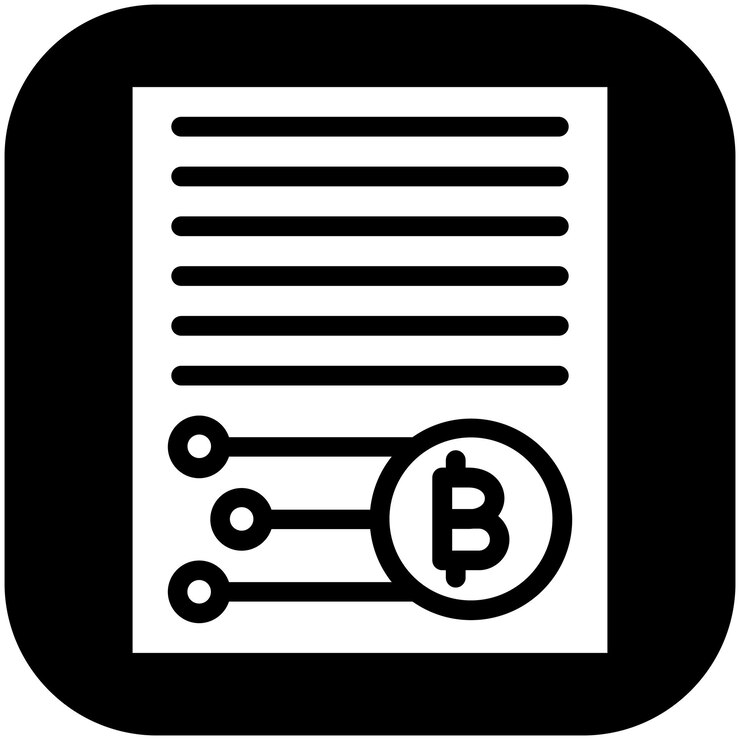 Vector ilustración del icono vectorial de smart contract del conjunto de iconos de criptomonedas
