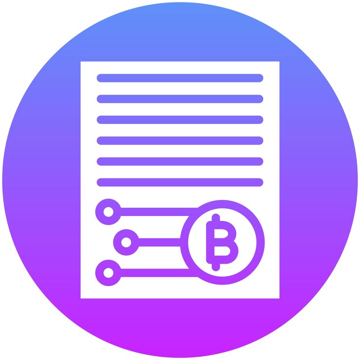 Vector ilustración del icono vectorial de smart contract del conjunto de iconos de criptomonedas