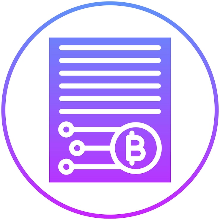 Vector ilustración del icono vectorial de smart contract del conjunto de iconos de criptomonedas