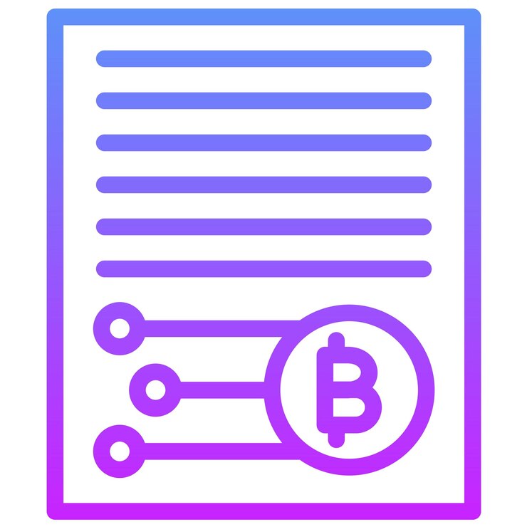 Vector ilustración del icono vectorial de smart contract del conjunto de iconos de criptomonedas
