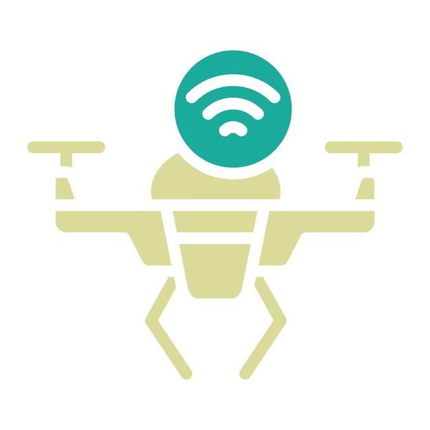 Ilustración del icono vectorial de Smart Drone del conjunto de iconos de Smart Home