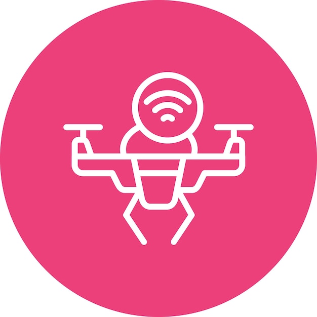 Ilustración del icono vectorial de Smart Drone del conjunto de iconos de Smart Home