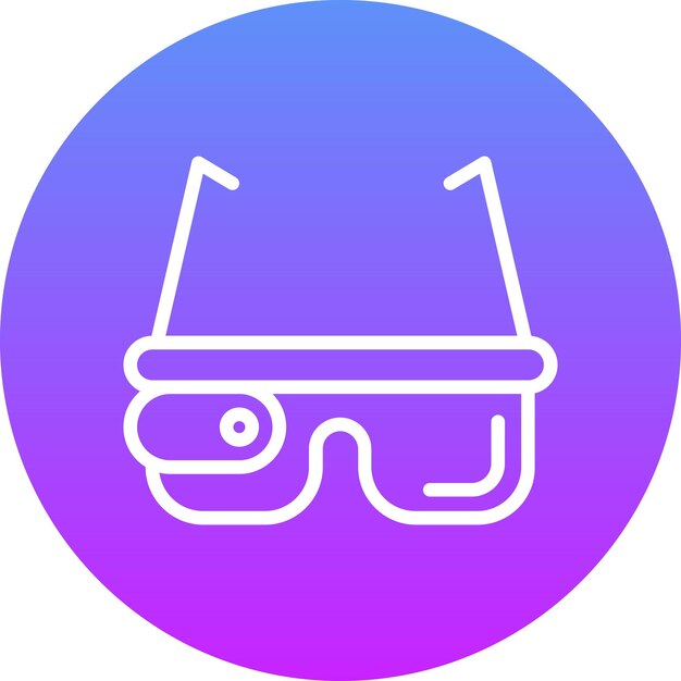 Ilustración del icono vectorial de Smart Glasses del conjunto de iconos de tecnología