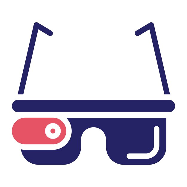 Ilustración del icono vectorial de Smart Glasses del conjunto de iconos de tecnología