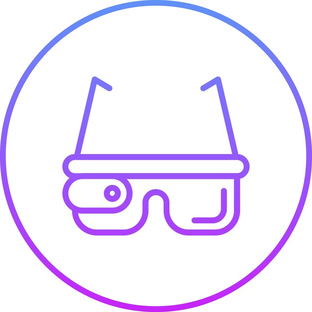 Ilustración del icono vectorial de Smart Glasses del conjunto de iconos de tecnología